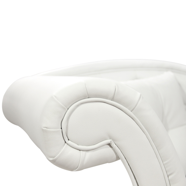 ΑΝΑΚΛΙΝΔΡΟ T.CHESTERFIELD NIOVI HM3007.02 PU ΛΕΥΚΟ-ΜΑΥΡΑ ΠΟΔΙΑ 190x61x84Yεκ. - Image 3