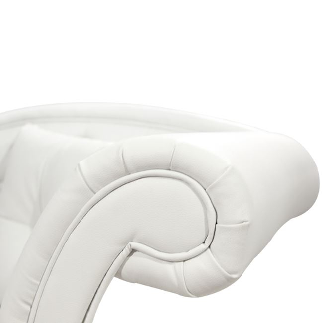 ΑΝΑΚΛΙΝΔΡΟ T.CHESTERFIELD NIOVI HM3008.02 PU ΛΕΥΚΟ-ΜΑΥΡΑ ΠΟΔΙΑ(ΔΕΞΙ)190x61x84Yεκ - Image 3