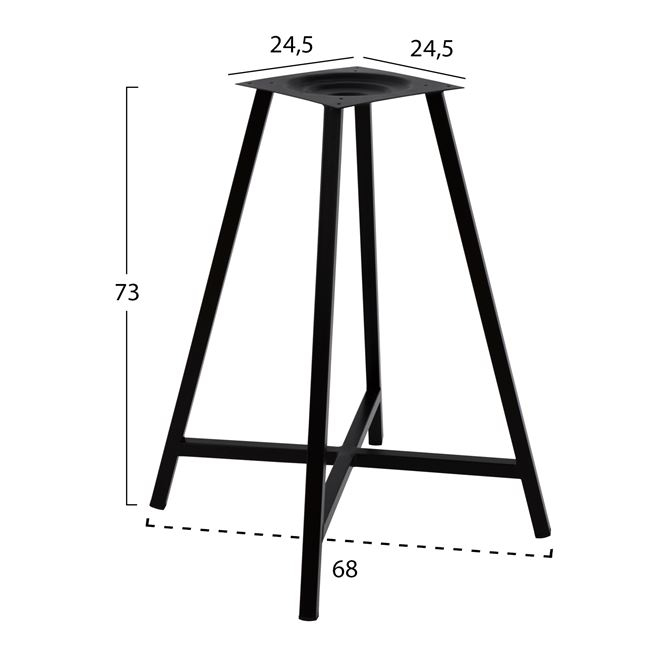 ΒΑΣΗ ΤΡΑΠΕΖΙΟΥ ΜΕΤΑΛΛΙΚΗ ΜΑΥΡΗ TS951 - Image 2