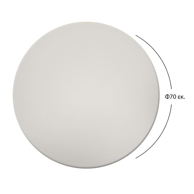 ΕΠΙΦΑΝΕΙΑ ΤΡΑΠΕΖΙΟΥ Φ70Χ2.5εκ. 101 WERZALIT ΣΕ ΛΕΥΚΟ ΧΡΩΜΑ HM5228.02 - Image 2
