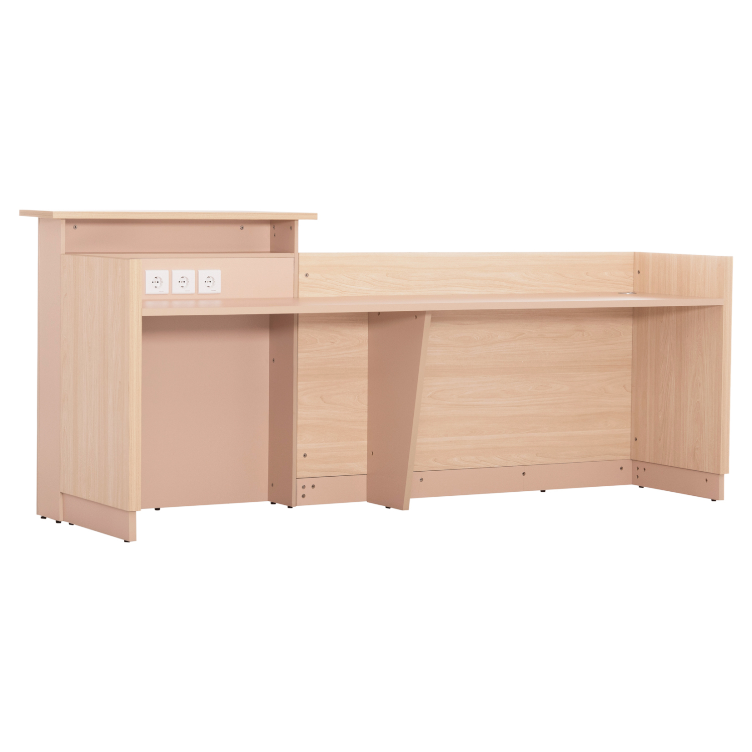 ΓΡΑΦΕΙΟ ΥΠΟΔΟΧΗΣ DALTON HM2068.02 ΜΕΛΑΜΙΝΗ ΣΕ SONAMA-ΜΠΕΖ 240x80x106Υεκ. - Image 3