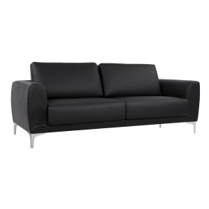 ΚΑΝΑΠΕΣ 3ΘΕΣΙΟΣ KENZIE HM3121.31 ΜΕ ΜΑΥΡΟ PU 190x81x81 εκ.