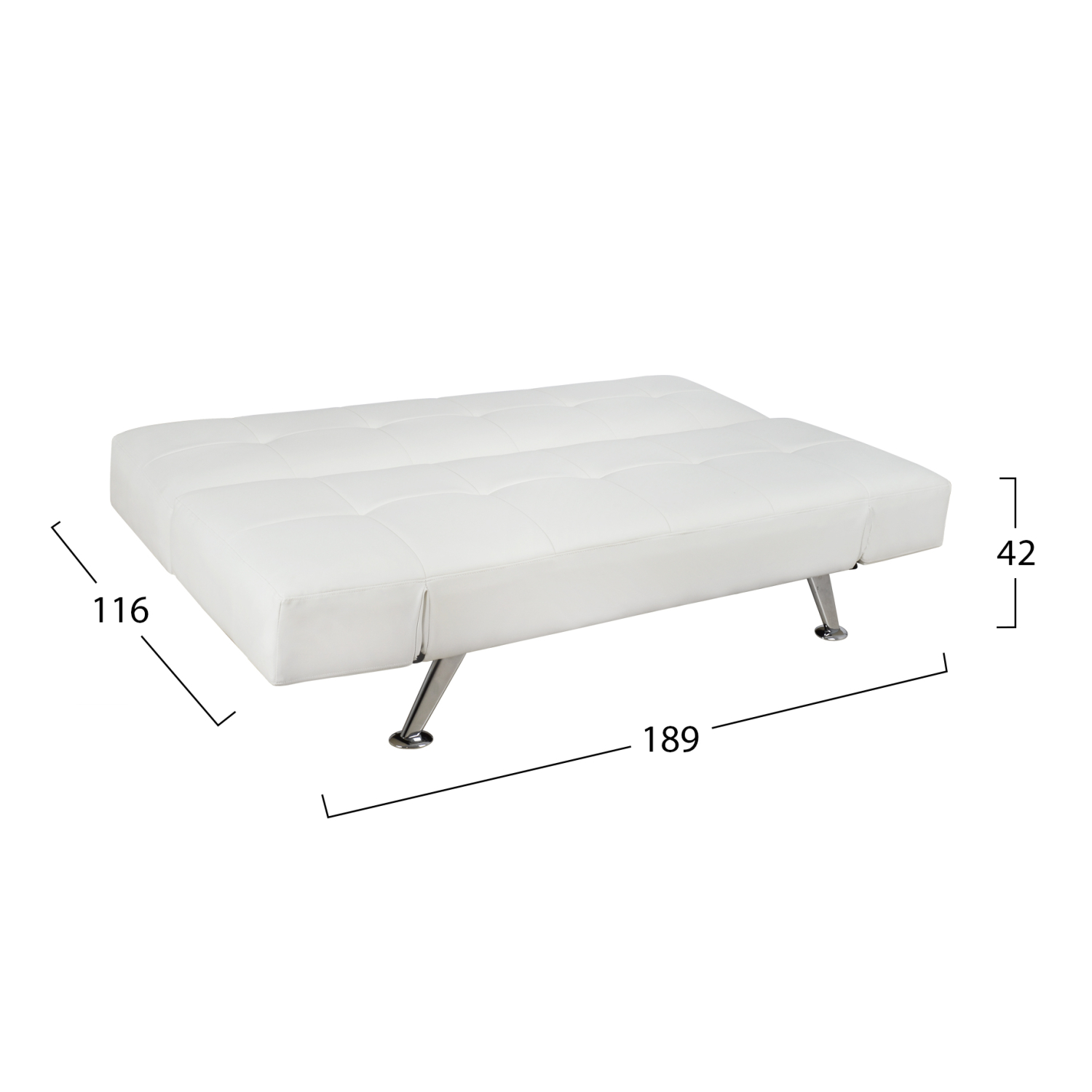 ΚΑΝΑΠΕΣ ΚΡΕΒΑΤΙ HM3001.01 THOM ΜΕ ΑΝΑΔΙΠΛΟΥΜΕΝΑ ΜΠΡΑΤΣΑ ΛΕΥΚΟ PU 189x93x82Υεκ. - Image 6