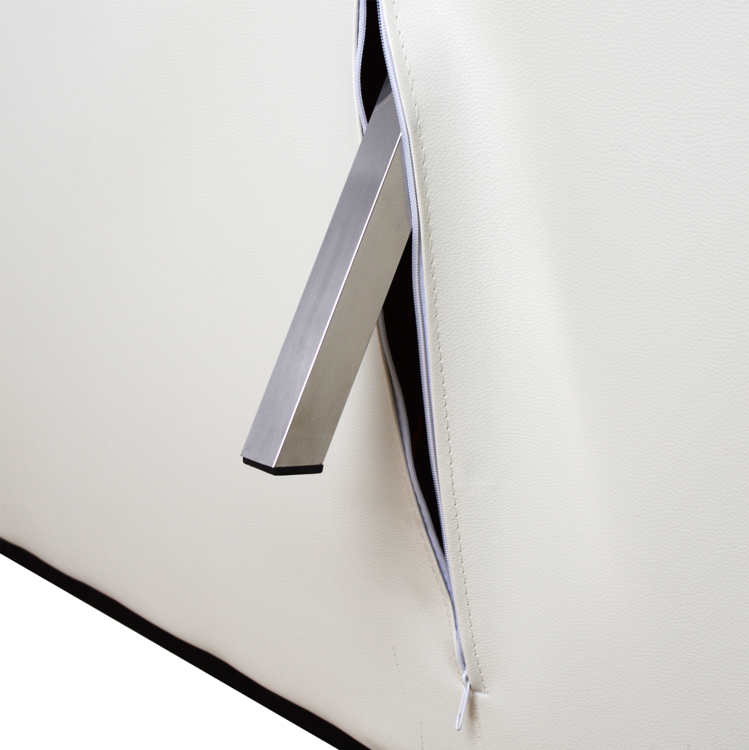 ΚΑΝΑΠΕΣ ΚΡΕΒΑΤΙ HM3001.01 THOM ΜΕ ΑΝΑΔΙΠΛΟΥΜΕΝΑ ΜΠΡΑΤΣΑ ΛΕΥΚΟ PU 189x93x82Υεκ. - Image 9