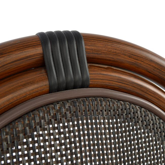 ΚΑΡΕΚΛΑ ΑΛΟΥΜΙΝΙΟΥ KASON BAMBOO LOOK ΚΑΦΕ ΜΕ TEXTLINE 40,5x56,5x89,5 εκ. HM5026 - Image 6