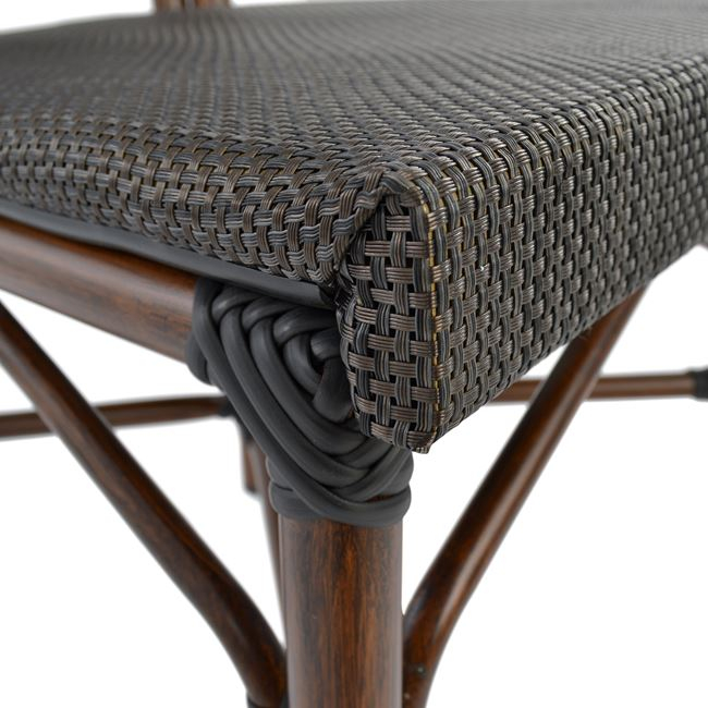 ΚΑΡΕΚΛΑ ΑΛΟΥΜΙΝΙΟΥ KASON BAMBOO LOOK ΚΑΦΕ ΜΕ TEXTLINE 40,5x56,5x89,5 εκ. HM5026 - Image 8