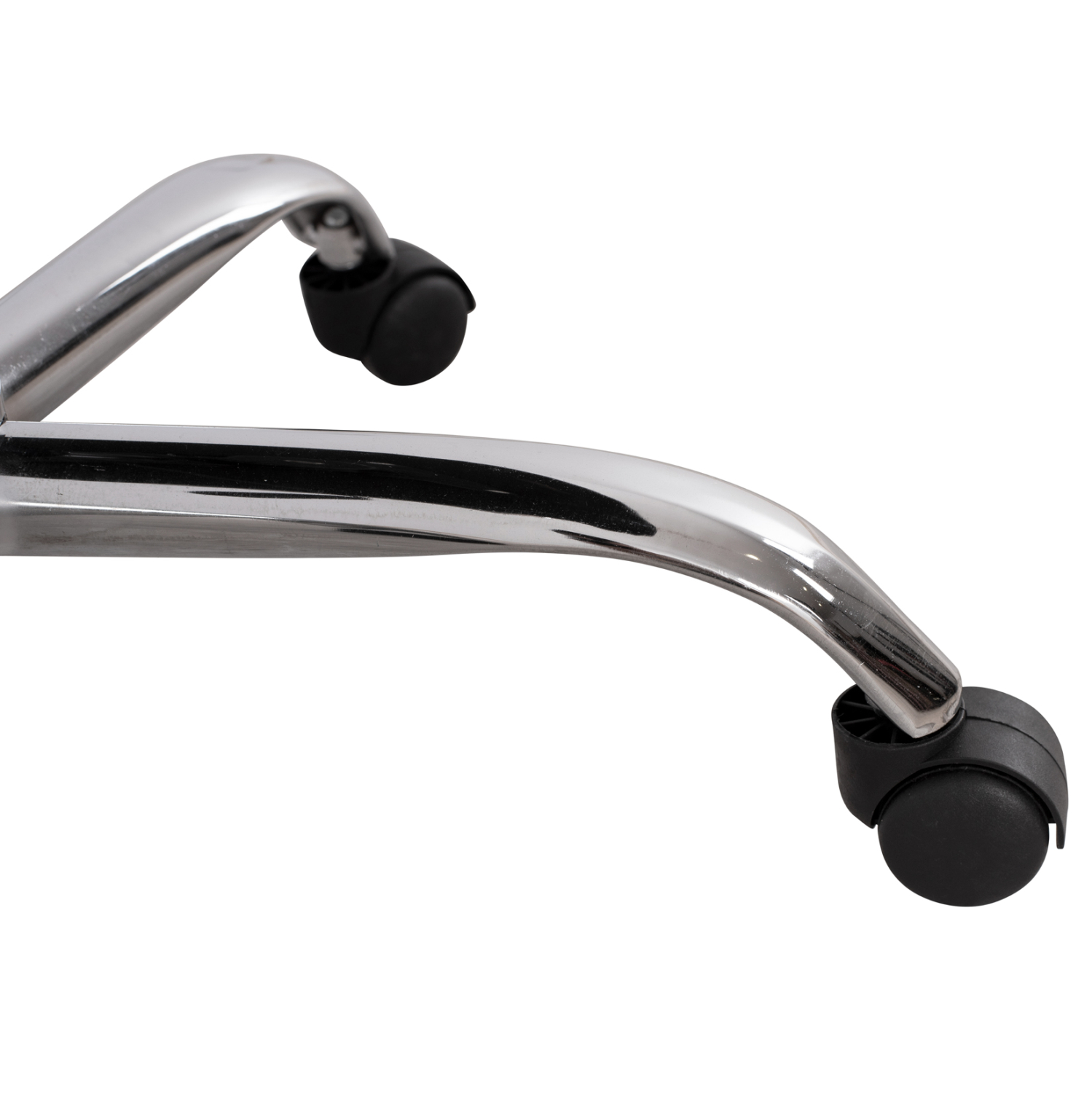 ΚΑΡΕΚΛΑ ΓΡΑΦΕΙΟΥ RYLIE HM1113 ΜΕ ΜΑΥΡΟ PU ΚΑΙ ΒΑΣΗ ΧΡΩΜΙΟΥ 62x62x104 cm. - Image 8