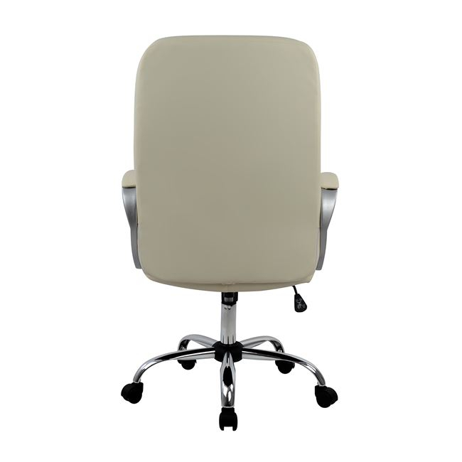 ΚΑΡΕΚΛΑ ΓΡΑΦΕΙΟΥ HM1024.08 ΕΚΡΟΥ IVERN ΜΕ ΠΟΔΙ ΧΡΩΜΙΟΥ 64x55x120 εκ. - Image 5