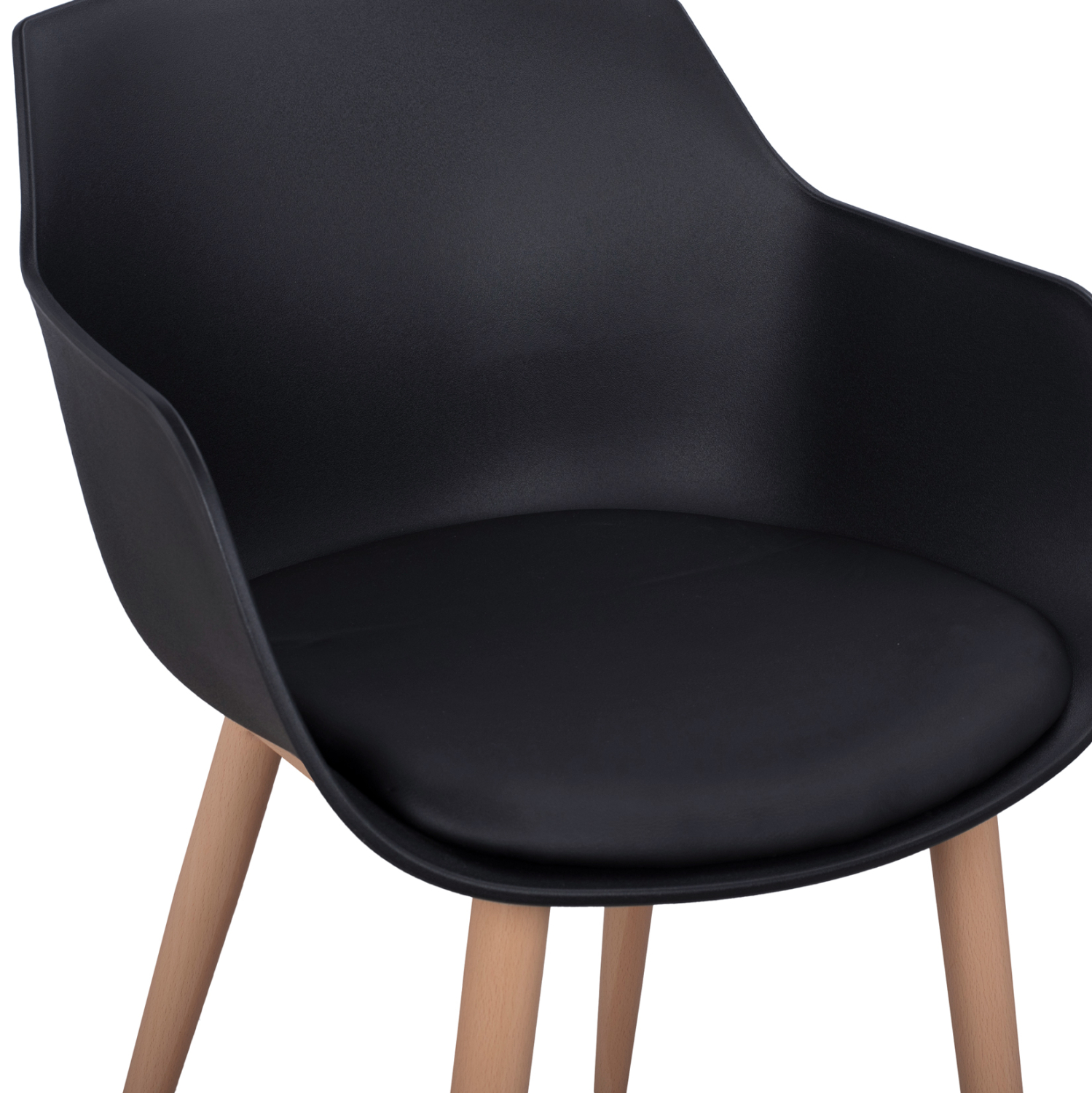 ΚΑΡΕΚΛΑ ΤΡΑΠΕΖΑΡΙΑΣ LUCIE HM8242.02 ΜΑΥΡΗ ΜΕ ΜΕΤΑΛΛΙΚΑ ΠΟΔΙΑ 56Χ57Χ80 ΕΚ - Image 6