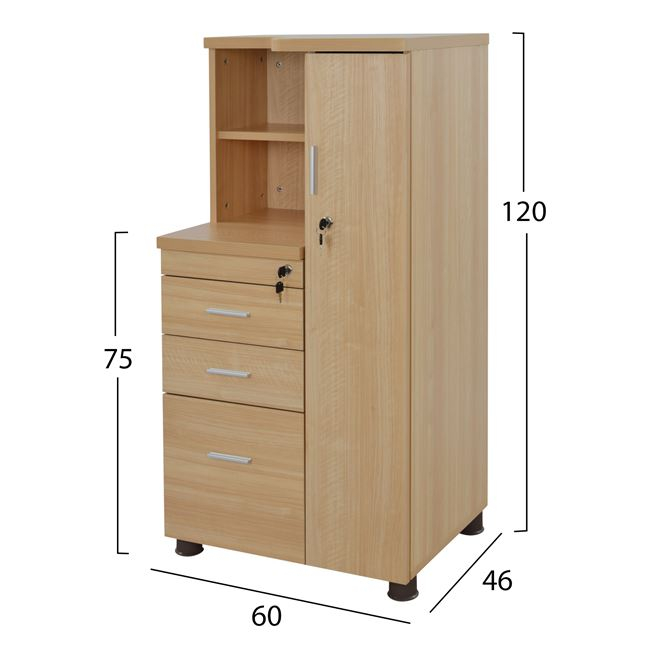 ΝΤΟΥΛΑΠΙ ΓΡΑΦΕΙΟΥ ΕΠΑΓΓΕΛΜΑΤΙΚΟ ΟΞΙΑ HM2052.01R 60Χ46Χ120 - Image 2