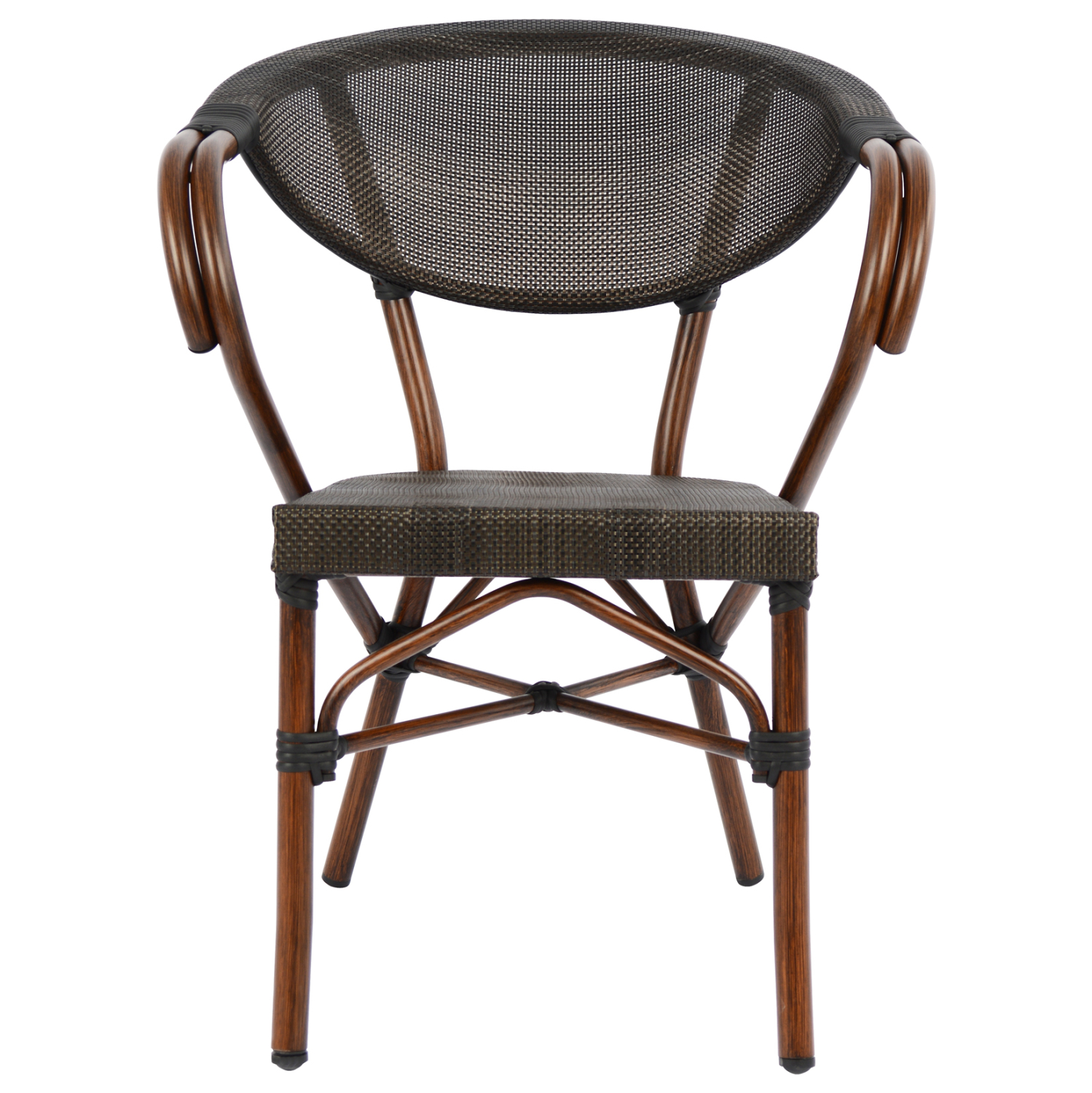 ΠΟΛΥΘΡΟΝΑ ΑΛΟΥΜΙΝΙΟΥ CLAY BAMBOO LOOK ΚΑΦΕ ΜΕ TEXTLINE HM5025 60,5x59x81 cm - Image 2