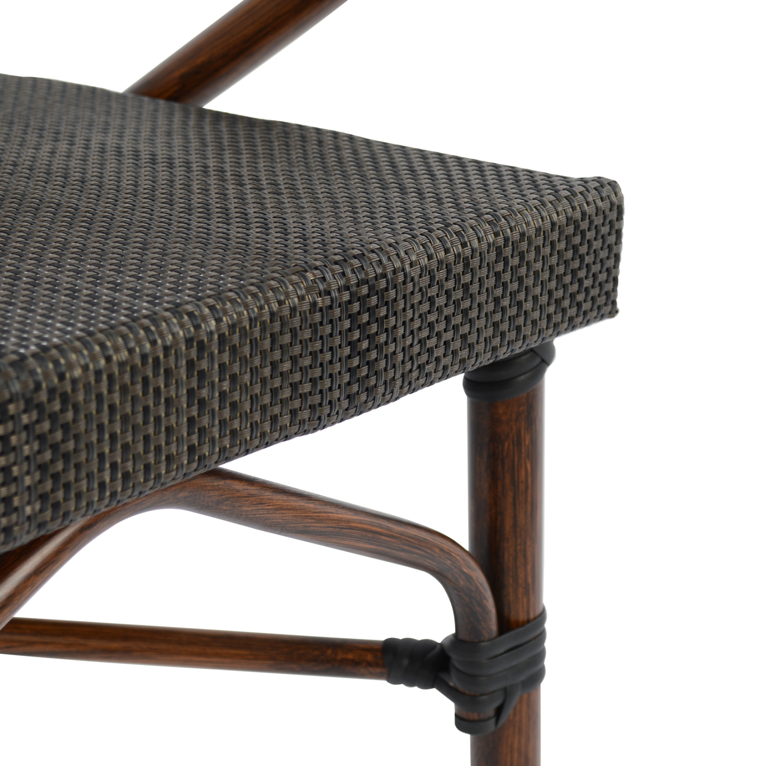 ΠΟΛΥΘΡΟΝΑ ΑΛΟΥΜΙΝΙΟΥ CLAY BAMBOO LOOK ΚΑΦΕ ΜΕ TEXTLINE HM5025 60,5x59x81 cm - Image 5