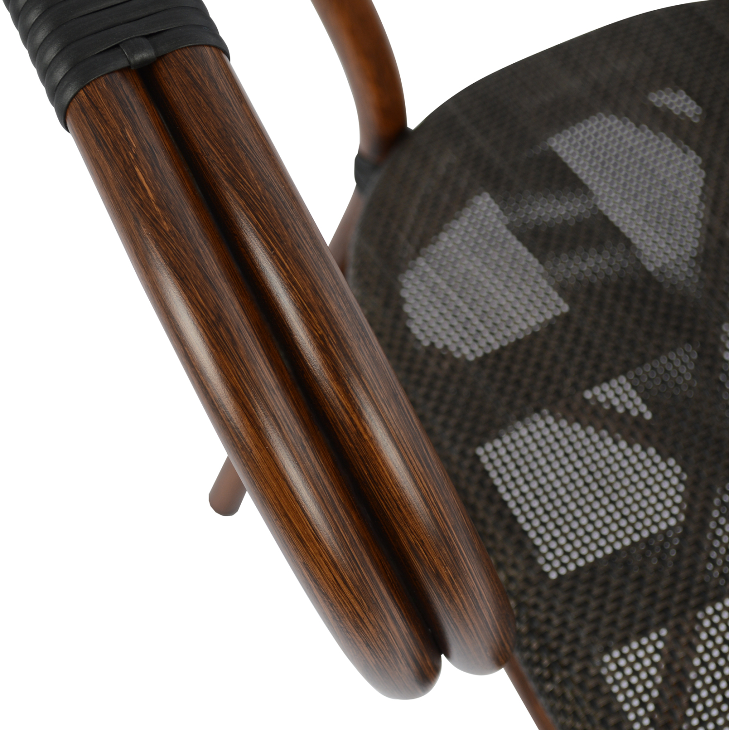 ΠΟΛΥΘΡΟΝΑ ΑΛΟΥΜΙΝΙΟΥ CLAY BAMBOO LOOK ΚΑΦΕ ΜΕ TEXTLINE HM5025 60,5x59x81 cm - Image 6