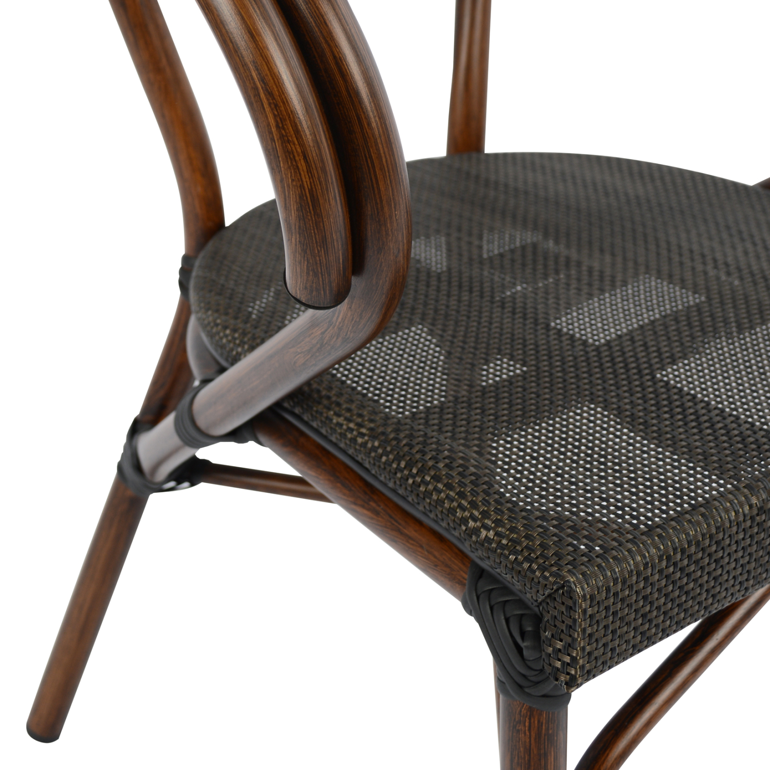 ΠΟΛΥΘΡΟΝΑ ΑΛΟΥΜΙΝΙΟΥ CLAY BAMBOO LOOK ΚΑΦΕ ΜΕ TEXTLINE HM5025 60,5x59x81 cm - Image 7