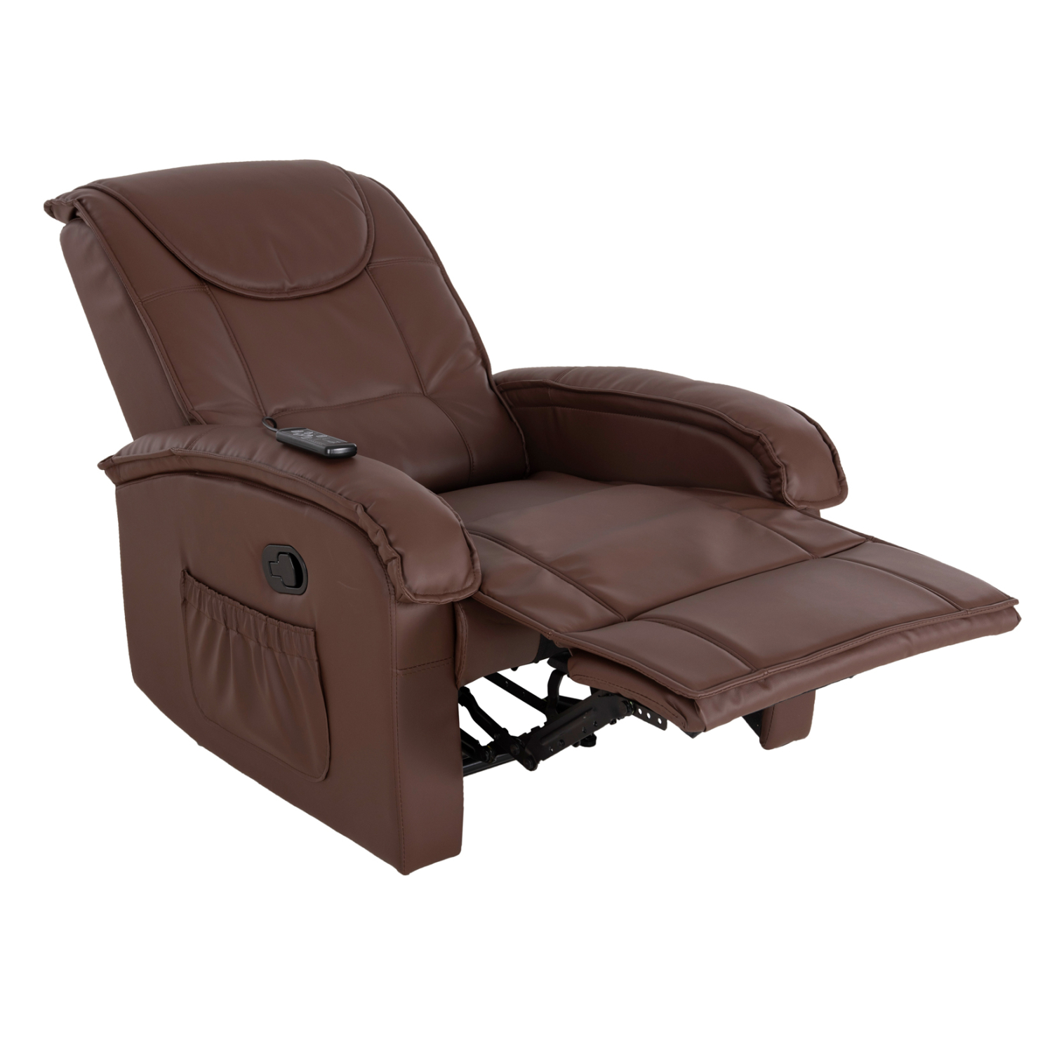 ΠΟΛΥΘΡΟΝΑ RELAX ΜΕ ΜΗΧΑΝΙΣΜΟ MASSAGE ROCCA HM0026.03 PU ΚΑΦΕ ΣΚΟΥΡΟ 80x96x97 εκ. - Image 3