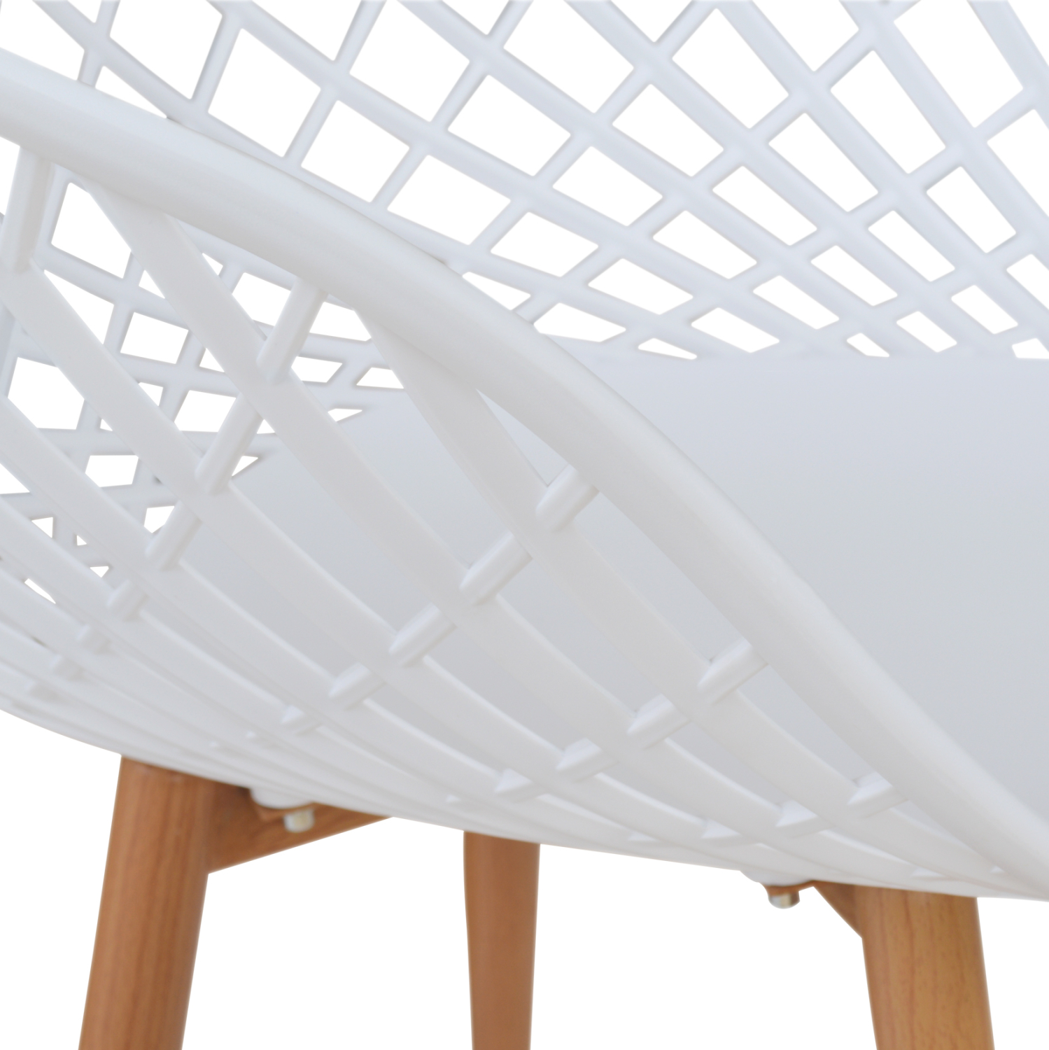 ΠΟΛΥΘΡΟΝΑ ΠΟΛΥΠΡΟΠΥΛΕΝΙΟΥ ΛΕΥΚΗ ΜΕ ΜΕΤΑΛΛΙΚΑ ΠΟΔΙΑ ΑΠΟΜΙΜΗΣΗ ΞΥΛΟΥ ARIADNE HM8001.01 62,5x56x80 εκ. - Image 4