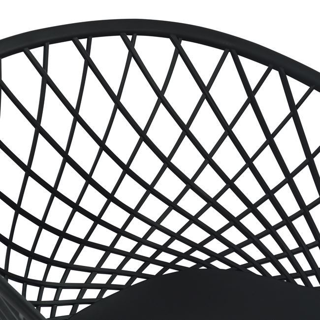 ΠΟΛΥΘΡΟΝΑ ΠΟΛΥΠΡΟΠΥΛΕΝΙΟΥ ΜΑΥΡΗ ΜΕ ΜΕΤΑΛΛΙΚΑ ΠΟΔΙΑ ΑΠΟΜΙΜΗΣΗ ΞΥΛΟΥ ARIADNE HM8001.02 62,5x56x80 εκ. - Image 8