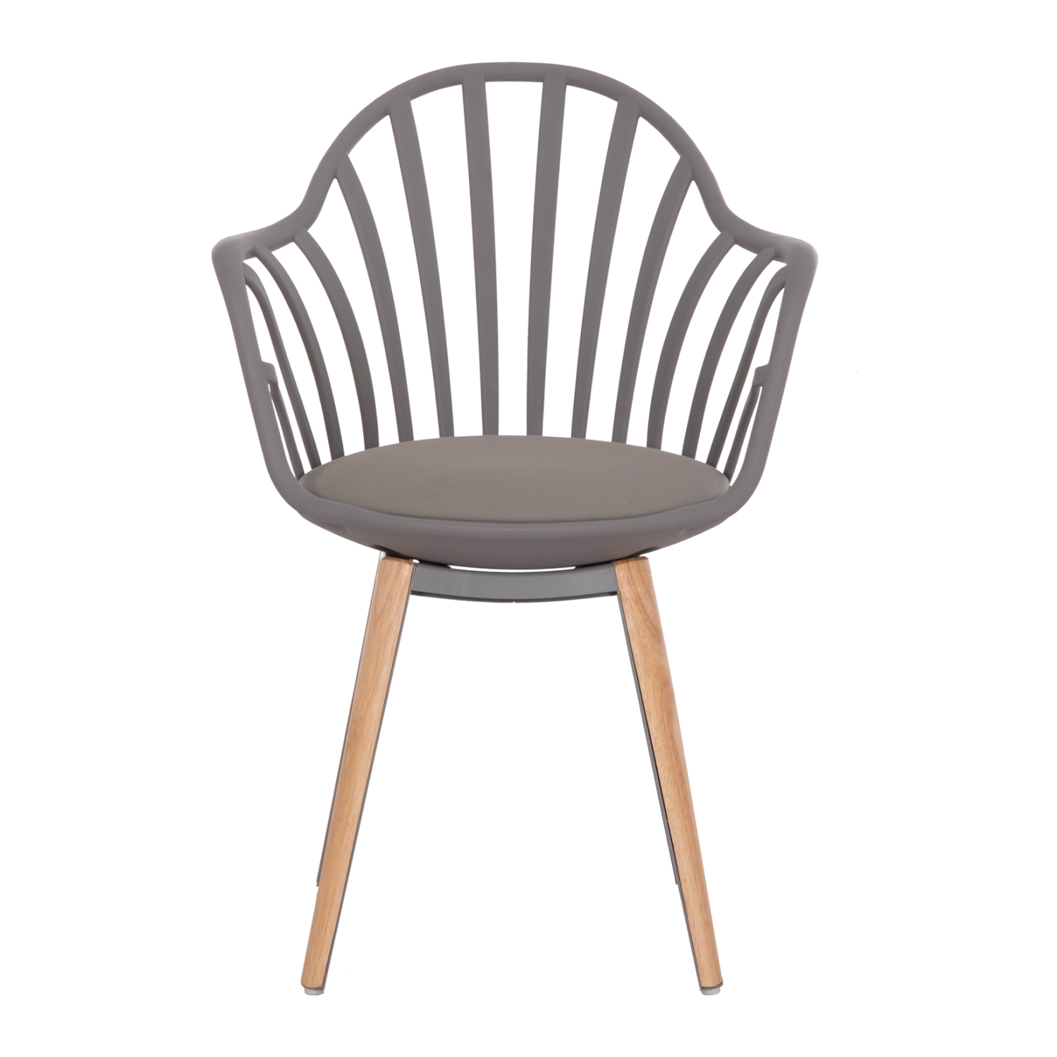 ΠΟΛΥΘΡΟΝΑ ΤΡΑΠΕΖΑΡΙΑΣ HM8049.10 ANAIS ΓΚΡΙ ΜΕ ΞΥΛΙΝΑ ΠΟΔΙΑ 60x53x86Υ εκ. - Image 3