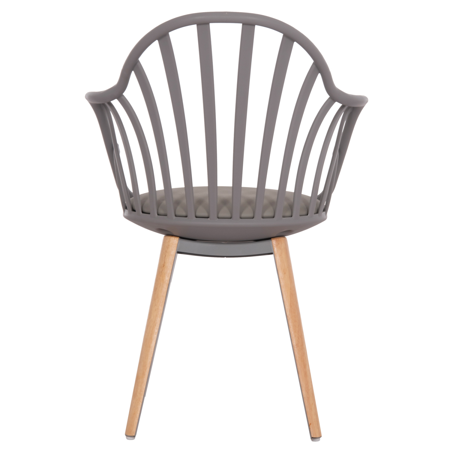 ΠΟΛΥΘΡΟΝΑ ΤΡΑΠΕΖΑΡΙΑΣ HM8049.10 ANAIS ΓΚΡΙ ΜΕ ΞΥΛΙΝΑ ΠΟΔΙΑ 60x53x86Υ εκ. - Image 5