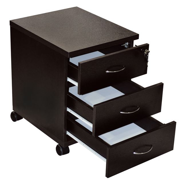 ΣΥΡΤΑΡΙΕΡΑ ΓΡΑΦΕΙΟΥ ΕΠΑΓΓΕΛΜΑΤΙΚΗ CAITLYN HM2011.02 WENGE ΜΕ 3ΣΥΡΤΑΡΙΑ 38X48X53cm - Image 2