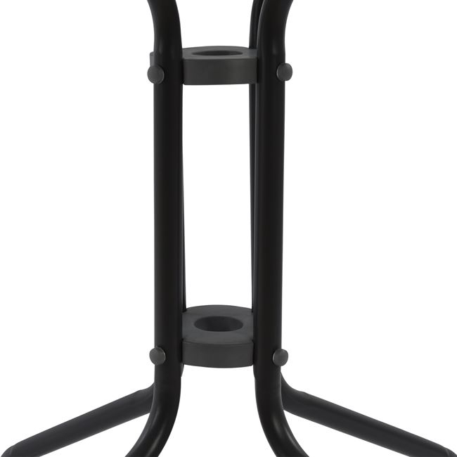 ΤΡΑΠΕΖΙ FIGO 60Χ60Χ72Υεκ. ΜΕΤΑΛΛΙΚΟ ΓΚΡΙ ΜΕ ΓΥΑΛΙΝΗ ΕΠΙΦΑΝΕΙΑ HM5035.01 - Image 5