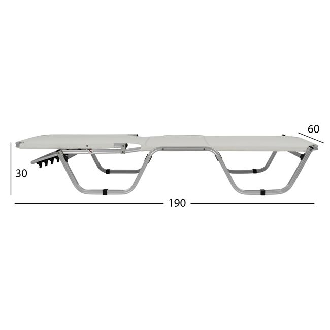ΞΑΠΛΩΣΤΡΑ ΕΠΑΓΓΕΛΜΑΤΙΚΗ WALDO ΑΛΟΥΜΙΝΙΟΥ HM5071.03 ΛΕΥΚΗ 195x53-60x30 cm - Image 2
