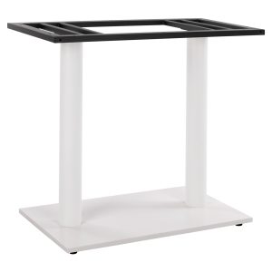 ΒΑΣΗ ΜΕΤΑΛΛΙΚΗ ΔΙΠΛΗ ΛΕΥΚΗ ΜΑΤ 80Χ40Χ72Υεκ. ΜΕ ΡΕΓΟΥΛΑΤΟΡΟΥΣ HM435.12