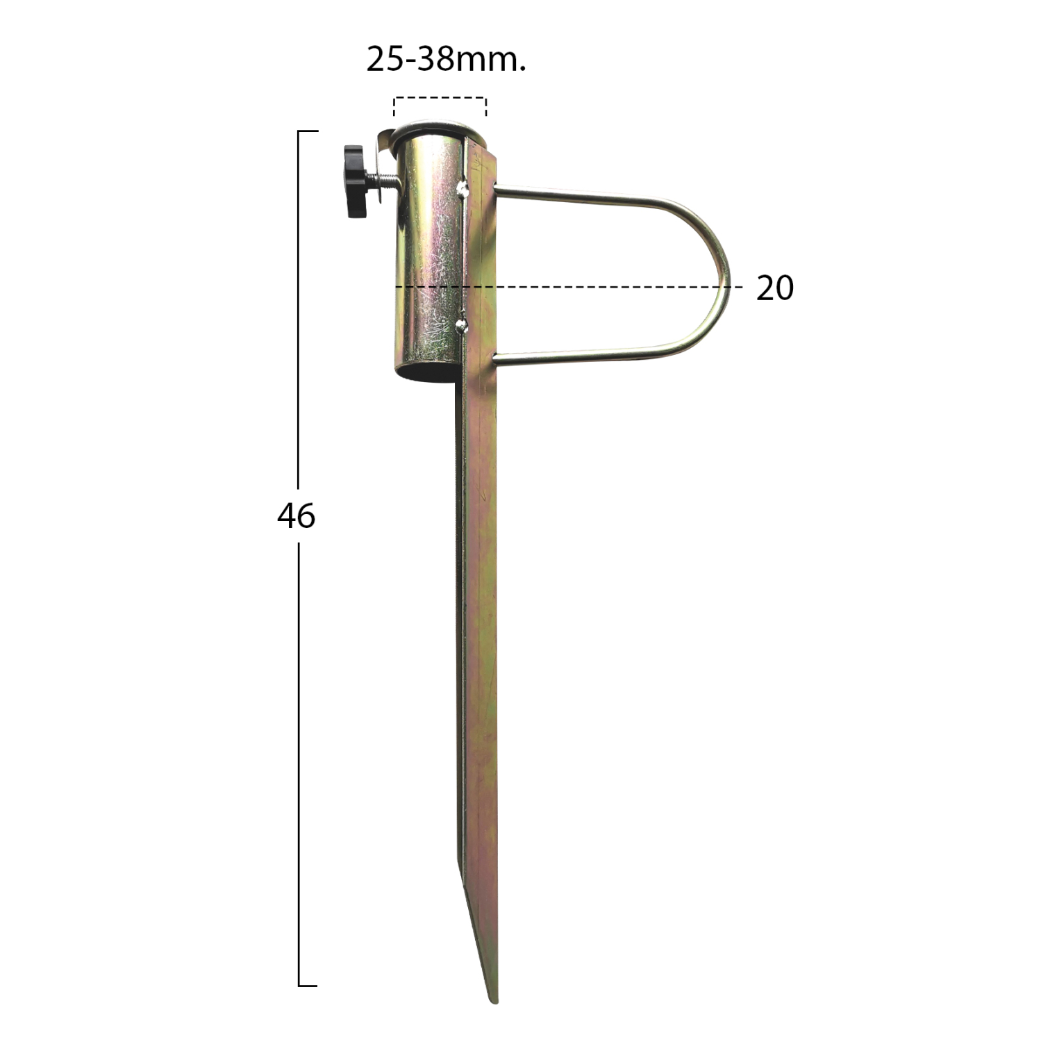 ΒΑΣΗ ΟΜΠΡΕΛΑΣ ΜΕΤΑΛΛΙΚΗ Φ42 ΦΥΤΕΥΤΗ ΑΠΟ ΑΤΣΑΛΙ HM6027 - Image 2