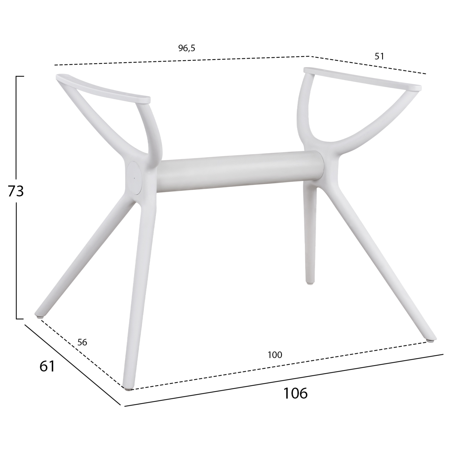 ΒΑΣΗ ΠΟΛΥΠΡΟΠΥΛΕΝΙΟΥ ΛΕΥΚΗ HM463.02 ΓΙΑ ΕΠΙΦΑΝΕΙΑ 120Χ80 - Image 2