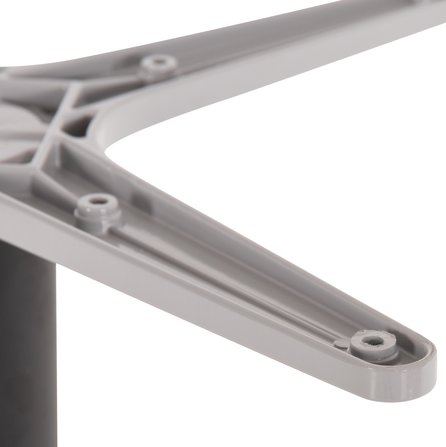 ΒΑΣΗ ΤΡΑΠΕΖΙΟΥ ΑΛΟΥΜΙΝΙΟΥ ΣΤΡΟΓΓΥΛΗ ΜΑΥΡΟ ΜΑΤ HM476.01 ΣΤΑΥΡΟΣ 48Χ48εκ Φ45Χ72Υεκ. - Image 5