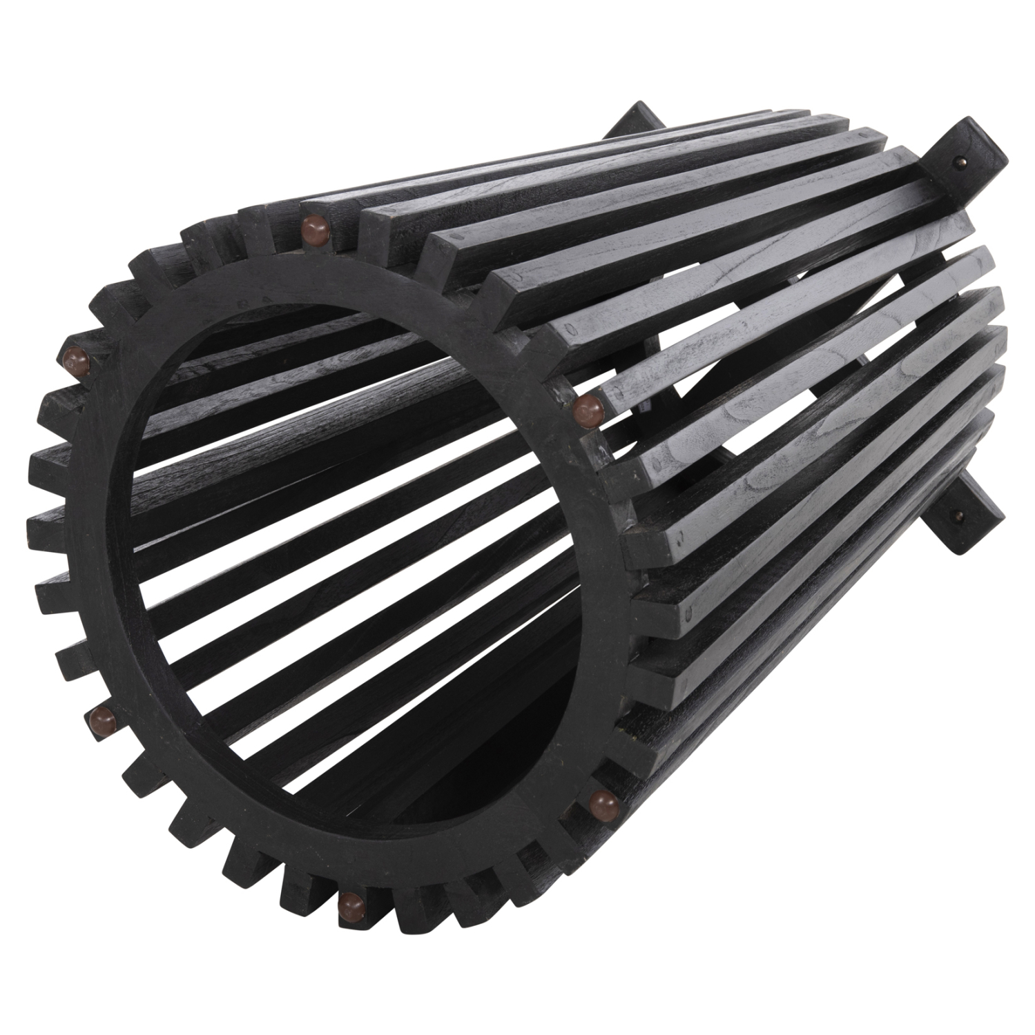 ΒΑΣΗ ΤΡΑΠΕΖΙΟΥ ΕΣΩΤ.ΧΩΡΟΥ ΣΤΡΟΓΓΥΛΗ FRANTZ HM9459.12 MINDI ΞΥΛΟ ΣΕ ΜΑΥΡΟ ΧΡΩΜΑ Φ60x74Yεκ. - Image 4