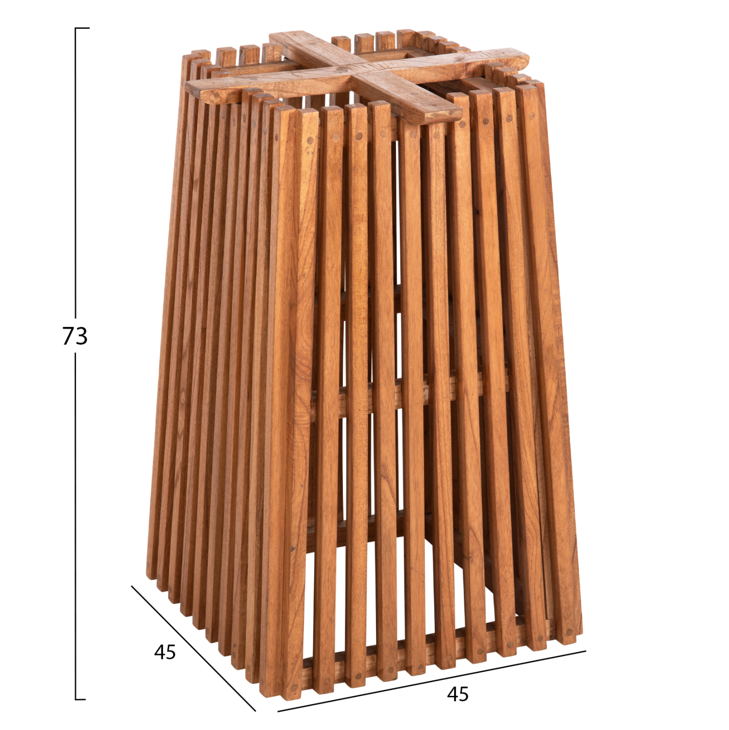 ΒΑΣΗ ΤΡΑΠΕΖΙΟΥ ΕΣΩΤ.ΧΩΡΟΥ ΤΕΤΡΑΓΩΝΗ FRANTZ HM9460.11 ΞΥΛΟ MINDI ΣΕ ΦΥΣΙΚΟ 45x45x73Y εκ. - Image 2