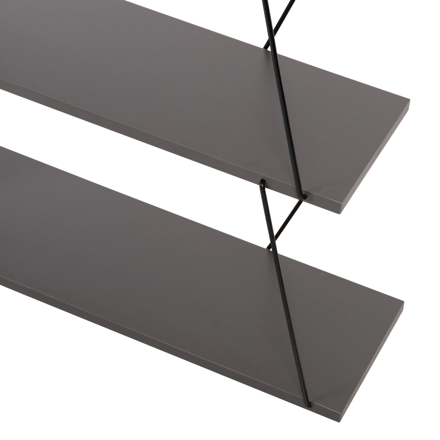 ΒΙΒΛΙΟΘΗΚΗ ΜΙΝΙ TARS HM2241.20 ΓΚΡΙ ΜΕΛΑΜΙΝΗ-ΜΑΥΡΕΣ ΜΕΤΑΛ. ΒΕΡΓΕΣ 65x22-24x146Υεκ. - Image 4