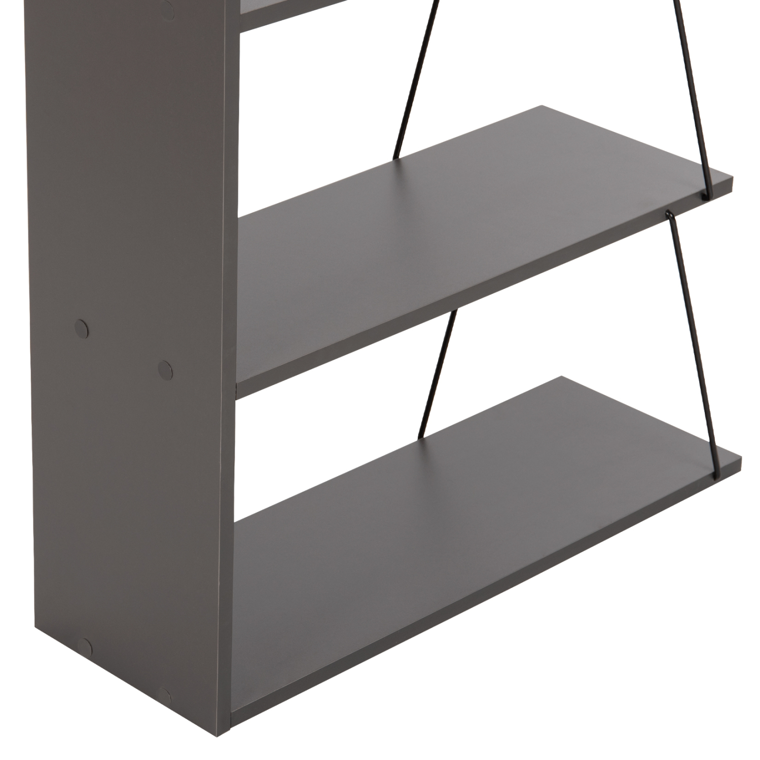 ΒΙΒΛΙΟΘΗΚΗ ΜΙΝΙ TARS HM2241.20 ΓΚΡΙ ΜΕΛΑΜΙΝΗ-ΜΑΥΡΕΣ ΜΕΤΑΛ. ΒΕΡΓΕΣ 65x22-24x146Υεκ. - Image 5