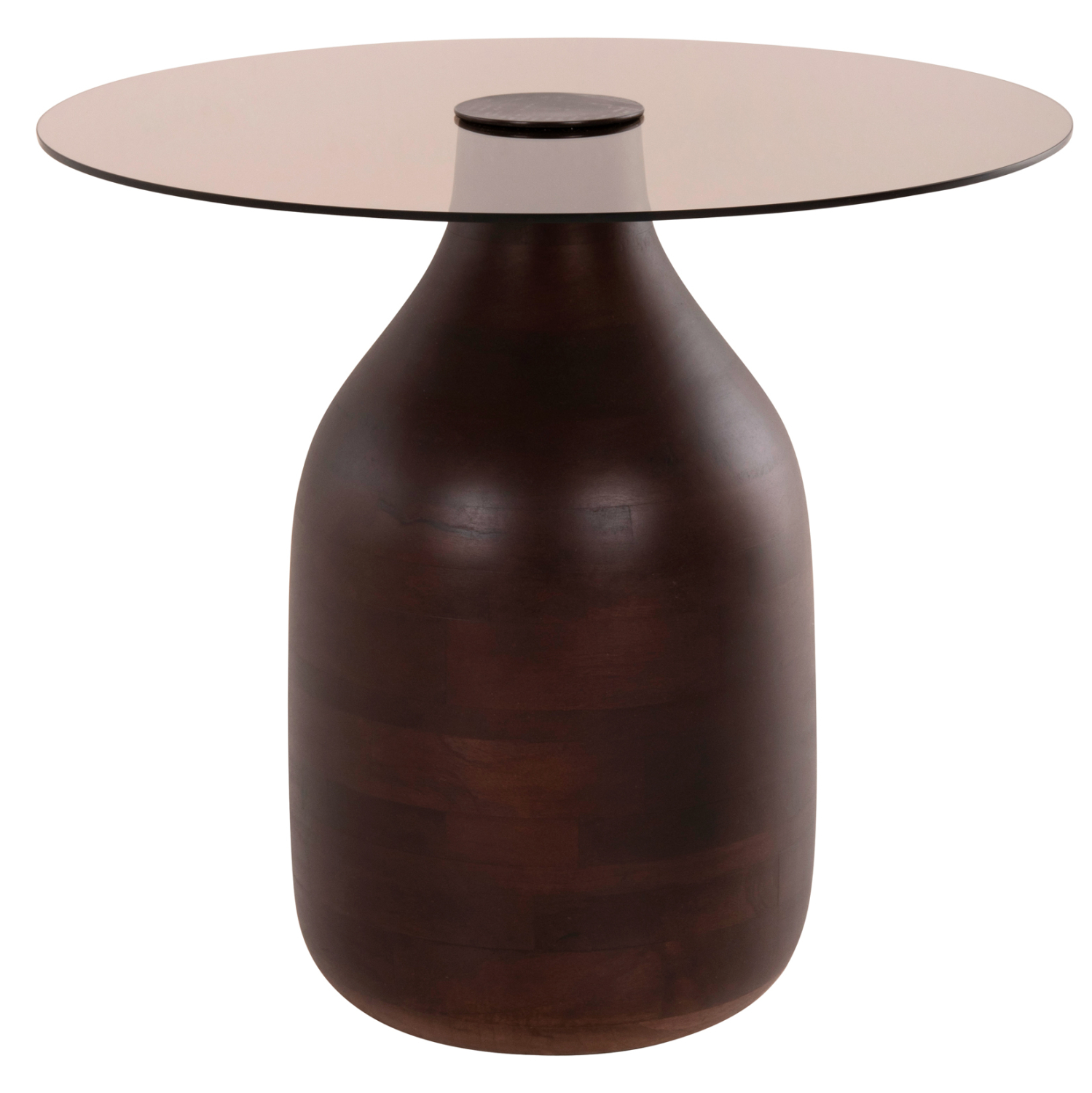 ΒΟΗΘΗΤΙΚΑ ΤΡΑΠΕΖΑΚΙΑ 2ΤΜΧ CHANG HM9668 ΞΥΛΟ MANGO-ΓΥΑΛΙ TOP Φ55x49,5Υ & Φ40x36,5Υεκ. - Image 3