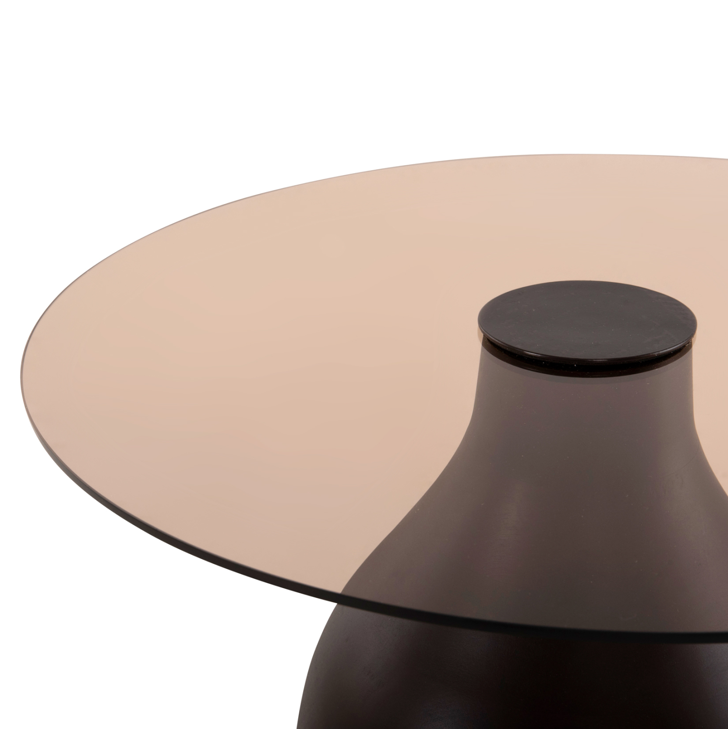 ΒΟΗΘΗΤΙΚΑ ΤΡΑΠΕΖΑΚΙΑ 2ΤΜΧ CHANG HM9668 ΞΥΛΟ MANGO-ΓΥΑΛΙ TOP Φ55x49,5Υ & Φ40x36,5Υεκ. - Image 4