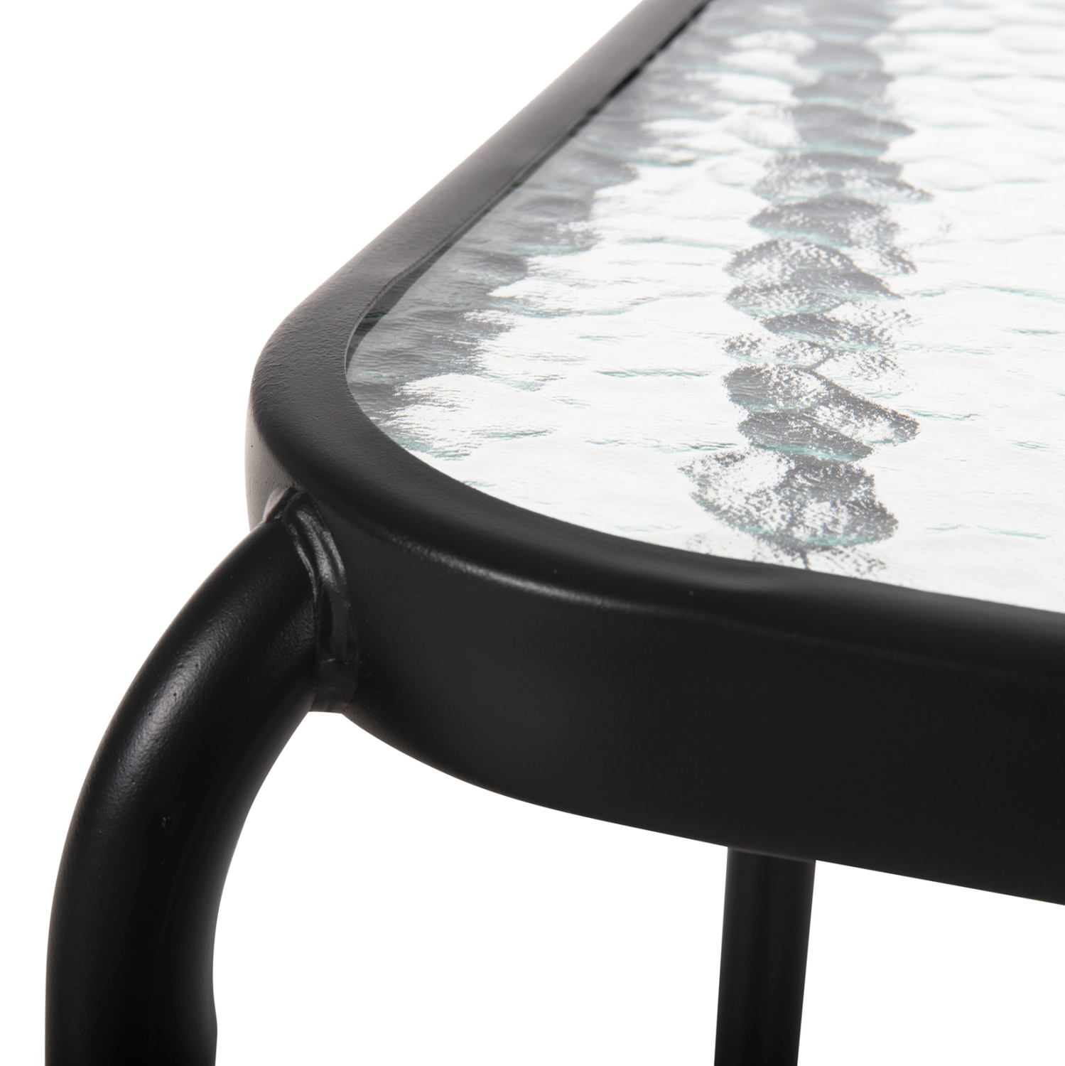 ΤΡΑΠΕΖΑΚΙ ΒΟΗΘΗΤΙΚΟ ΕΞ.ΧΩΡΟΥ ΤΕΤΡΑΓΩΝΟ DIDO HM5975.01 ΑΝΘΡΑΚΙ ΜΕΤΑΛΛΟ-ΓΥΑΛΙ 41x41x43Υεκ - Image 4