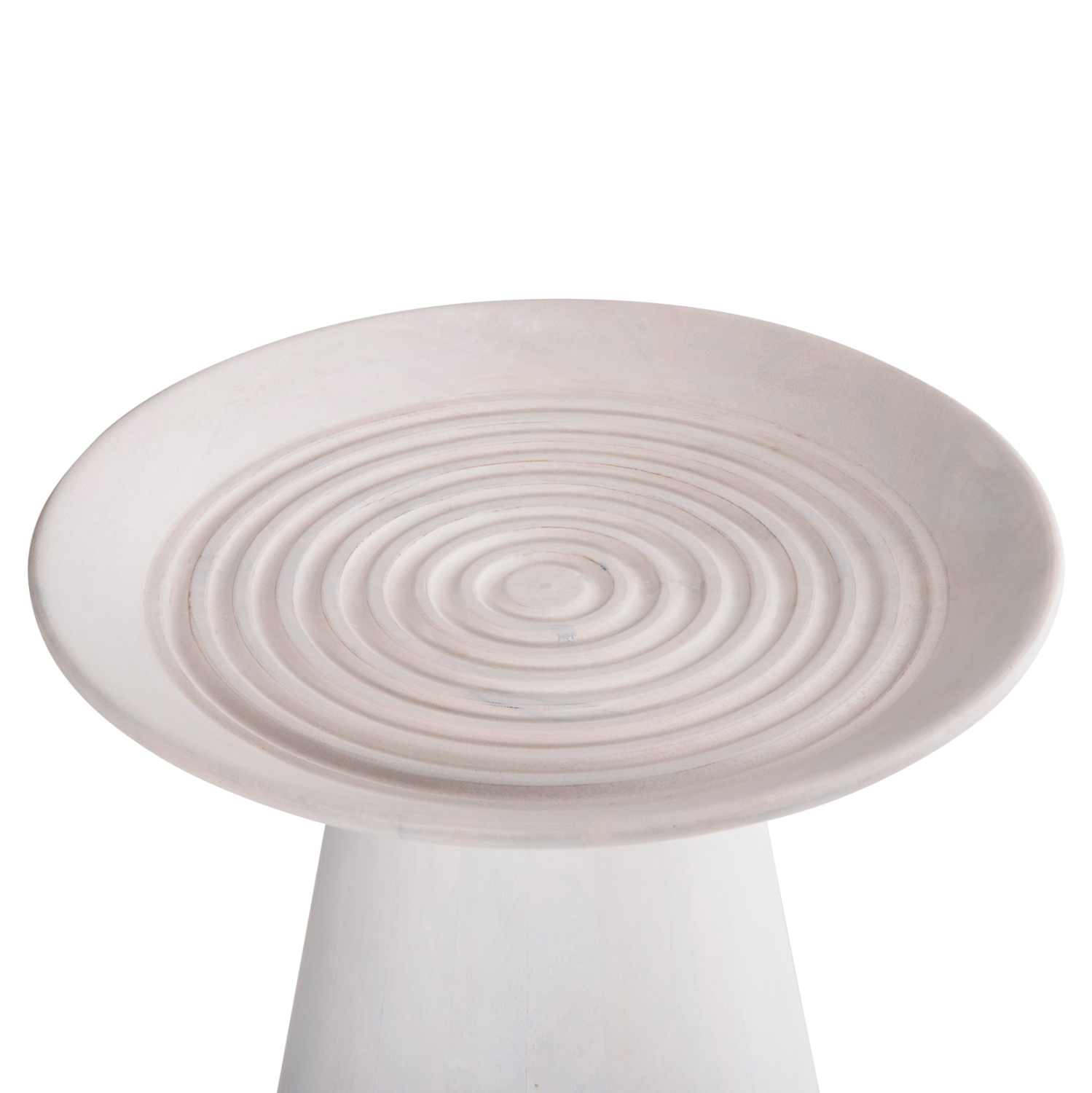 ΒΟΗΘΗΤΙΚΟ ΤΡΑΠΕΖΙ ΣΤΡΟΓΓΥΛΟ ROSS HM9708 ΜΑΣΙΦ ΞΥΛΟ MANGO ΣΕ ΛΕΥΚΟ Φ45x48Υεκ. - Image 4