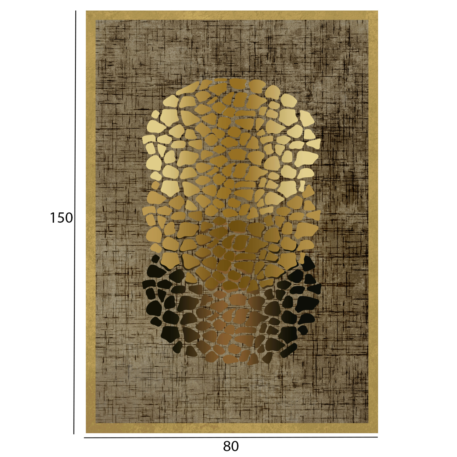 ΧΑΛΙ ΣΑΛΟΝΙΟΥ ΜΕ ΚΡΟΣΙΑ JOSIANE ΧΡΥΣΟ HM7676.29 80X150εκ. - Image 2