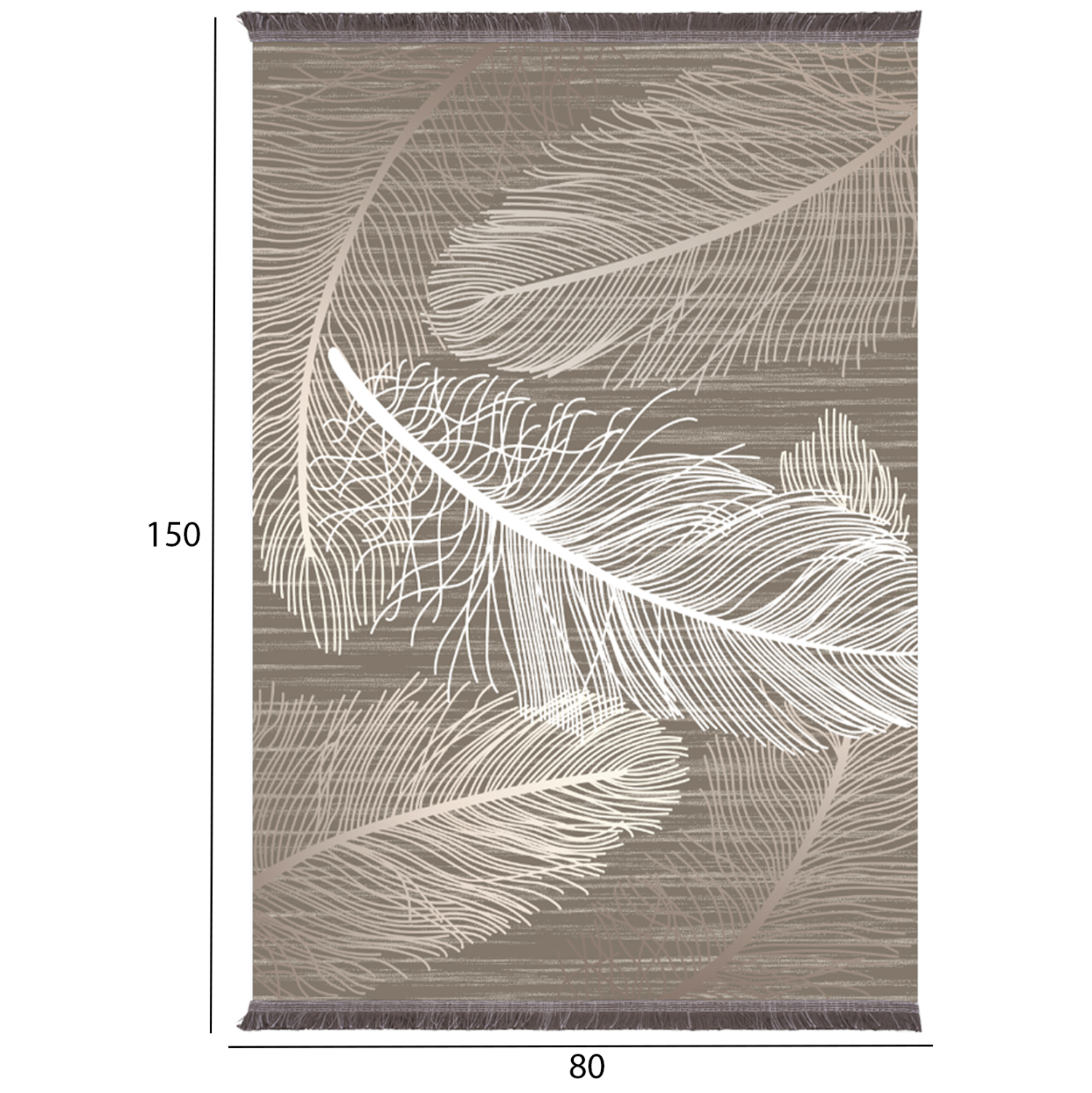 ΧΑΛΙ ΣΑΛΟΝΙΟΥ ΜΕ ΚΡΟΣΙΑ JOSIANE ΚΑΦΕ ΜΠΕΖ HM7676.37 80Χ150εκ. - Image 2