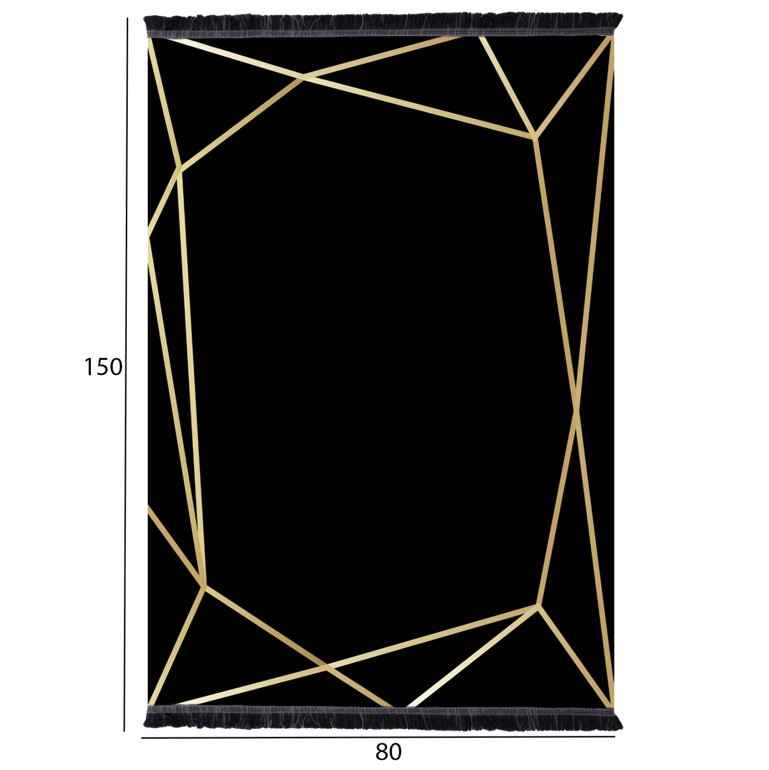 ΧΑΛΙ ΣΑΛΟΝΙΟΥ ΜΕ ΚΡΟΣΙΑ JOSIANE ΜΑΥΡΟ HM7676.30 80X150εκ. - Image 2