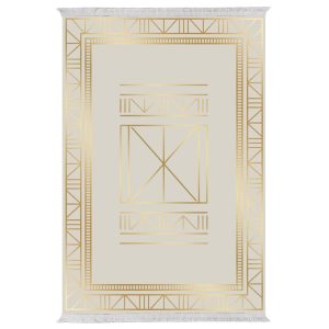 ΧΑΛΙ ΣΑΛΟΝΙΟΥ ME ΚΡΟΣΙΑ ΜΠΕΖ ΜΕ ΧΡΥΣΑ ΣΧΗΜΑΤΑ JOSIANE 120X170εκ.HM7677.34