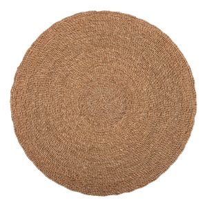 ΧΑΛΙ ΣΤΡΟΓΓΥΛΟ CRATER HM7848 MENDONG GRASS ΣΕ ΦΥΣΙΚΟ ΧΡΩΜΑ Φ120εκ.