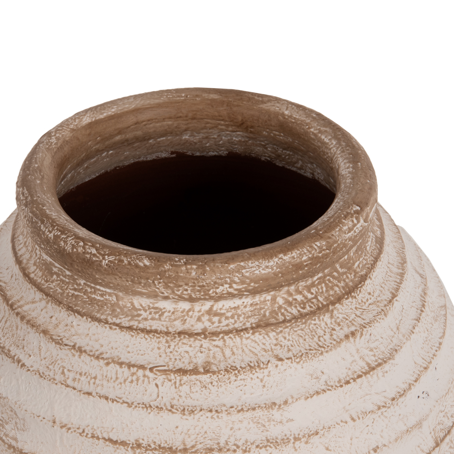 ΔΙΑΚΟΣΜΗΤΙΚΟ ΒΑΖΟ ΔΑΠΕΔΟΥ PYDNA HM7932 ΤΕΡΑΚΟΤΑ ΣΕ ANTIQUE ΛΕΥΚΟ ΜΠΕΖ ΧΡΩΜΑ Φ28x35Yεκ. - Image 5