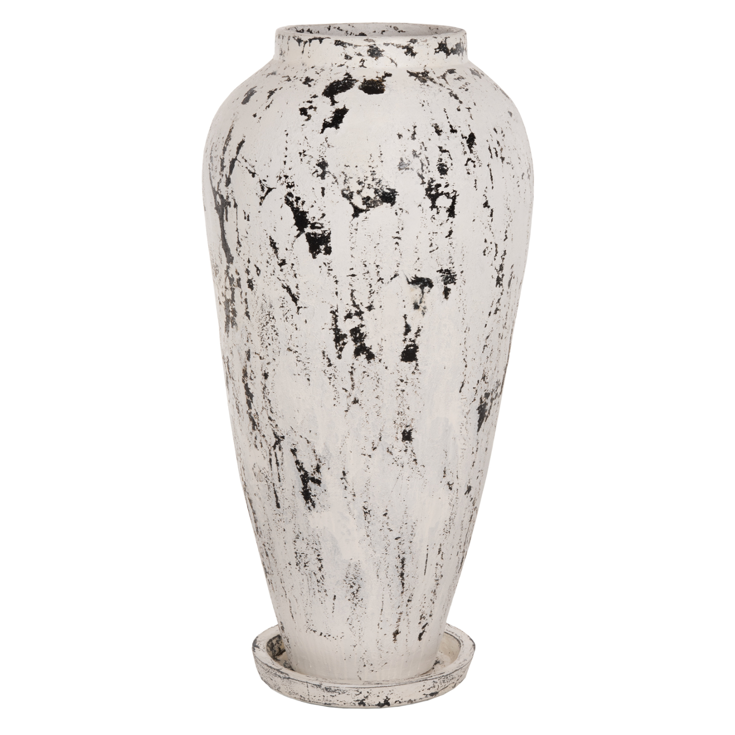 ΔΙΑΚΟΣΜΗΤΙΚΟ ΒΑΖΟ ΔΑΠΕΔΟΥ ΜΕ ΒΑΣΗ-ΠΙΑΤΑΚΙ LAUREL HM7937 ΤΕΡΑΚΟΤΑ- ΛΕΥΚΗ ΠΑΤΙΝΑ Φ45x100Y εκ. - Image 3