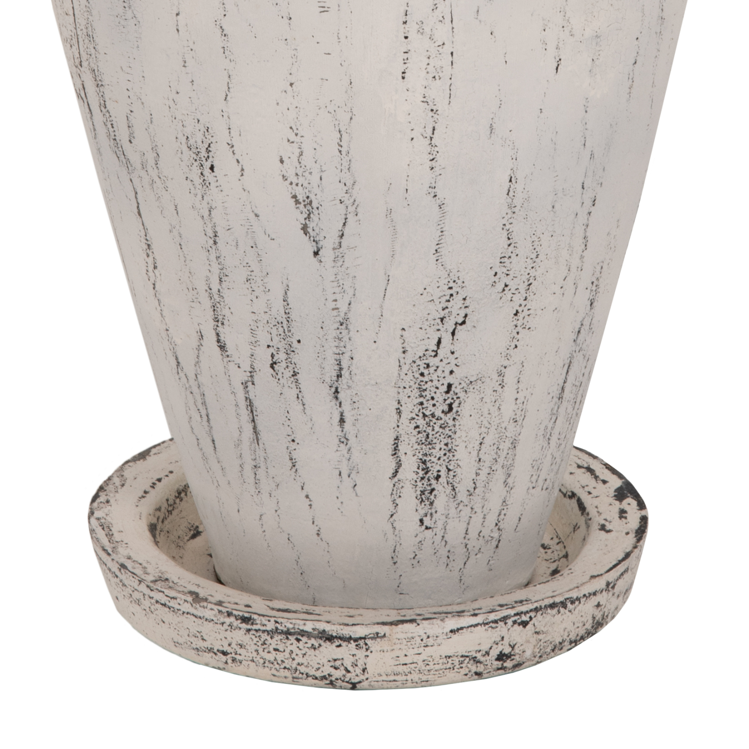 ΔΙΑΚΟΣΜΗΤΙΚΟ ΒΑΖΟ ΔΑΠΕΔΟΥ ΜΕ ΒΑΣΗ-ΠΙΑΤΑΚΙ LAUREL HM7938 ΤΕΡΑΚΟΤΑ- ΛΕΥΚΗ ΠΑΤΙΝΑ Φ40x80Yεκ. - Image 4