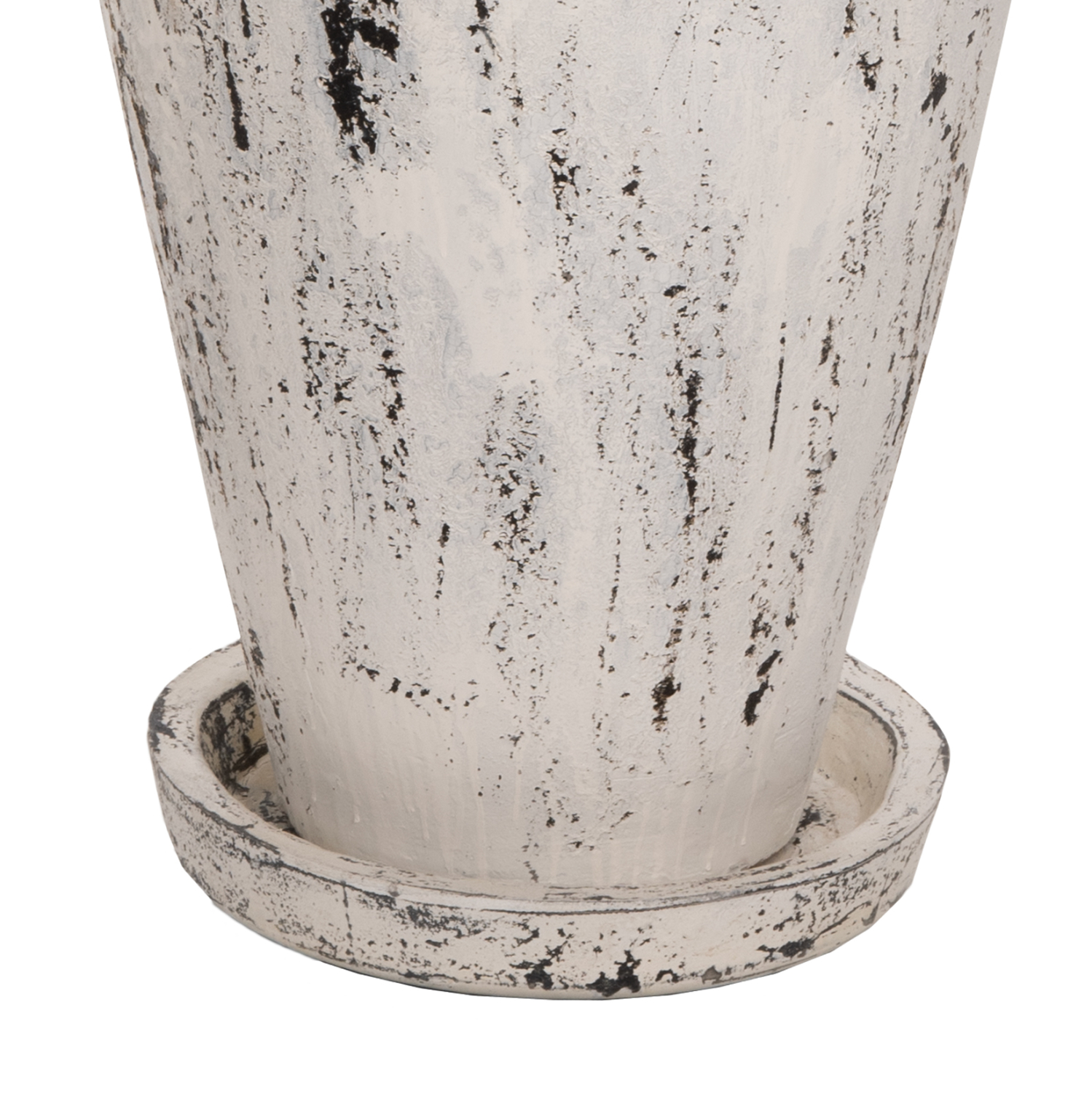 ΔΙΑΚΟΣΜΗΤΙΚΟ ΒΑΖΟ ΔΑΠΕΔΟΥ ΜΕ ΒΑΣΗ-ΠΙΑΤΑΚΙ LAUREL HM7937 ΤΕΡΑΚΟΤΑ- ΛΕΥΚΗ ΠΑΤΙΝΑ Φ45x100Y εκ. - Image 5