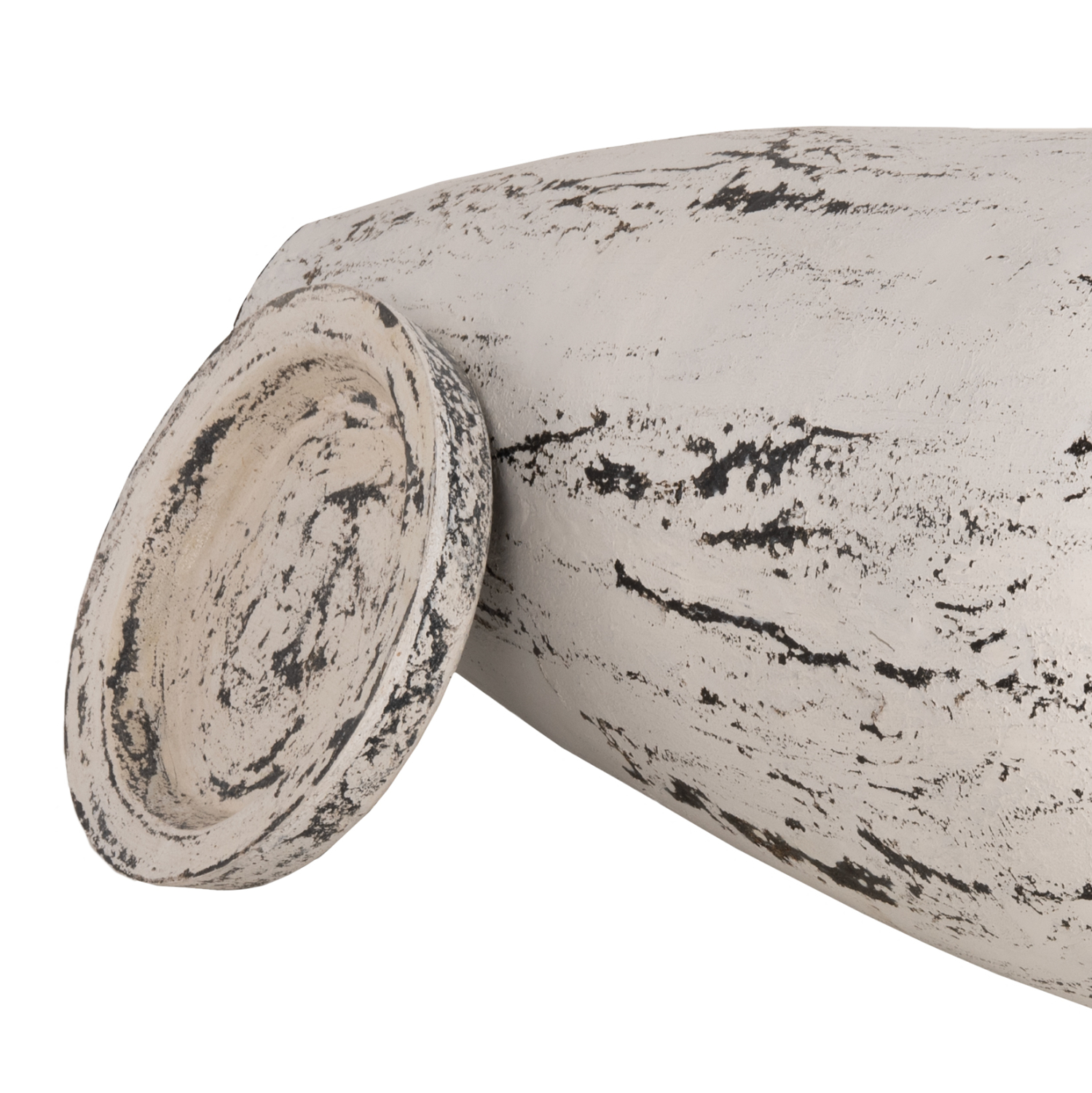 ΔΙΑΚΟΣΜΗΤΙΚΟ ΒΑΖΟ ΔΑΠΕΔΟΥ ΜΕ ΒΑΣΗ-ΠΙΑΤΑΚΙ LAUREL HM7937 ΤΕΡΑΚΟΤΑ- ΛΕΥΚΗ ΠΑΤΙΝΑ Φ45x100Y εκ. - Image 6