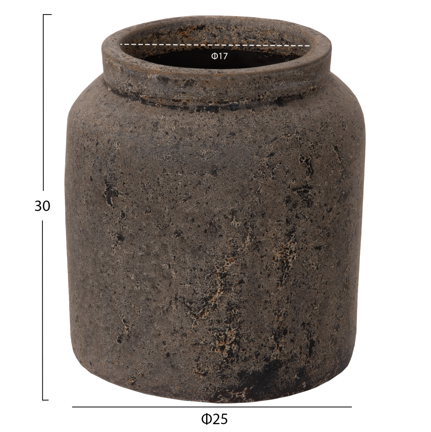 ΔΙΑΚΟΣΜΗΤΙΚΟ ΒΑΖΟ HM4194 ΤΕΡΑΚΟΤΑ ΣΕ ΑΝΘΡΑΚΙ ΑΠΟΧΡΩΣΗ Φ25x30Υεκ. - Image 2