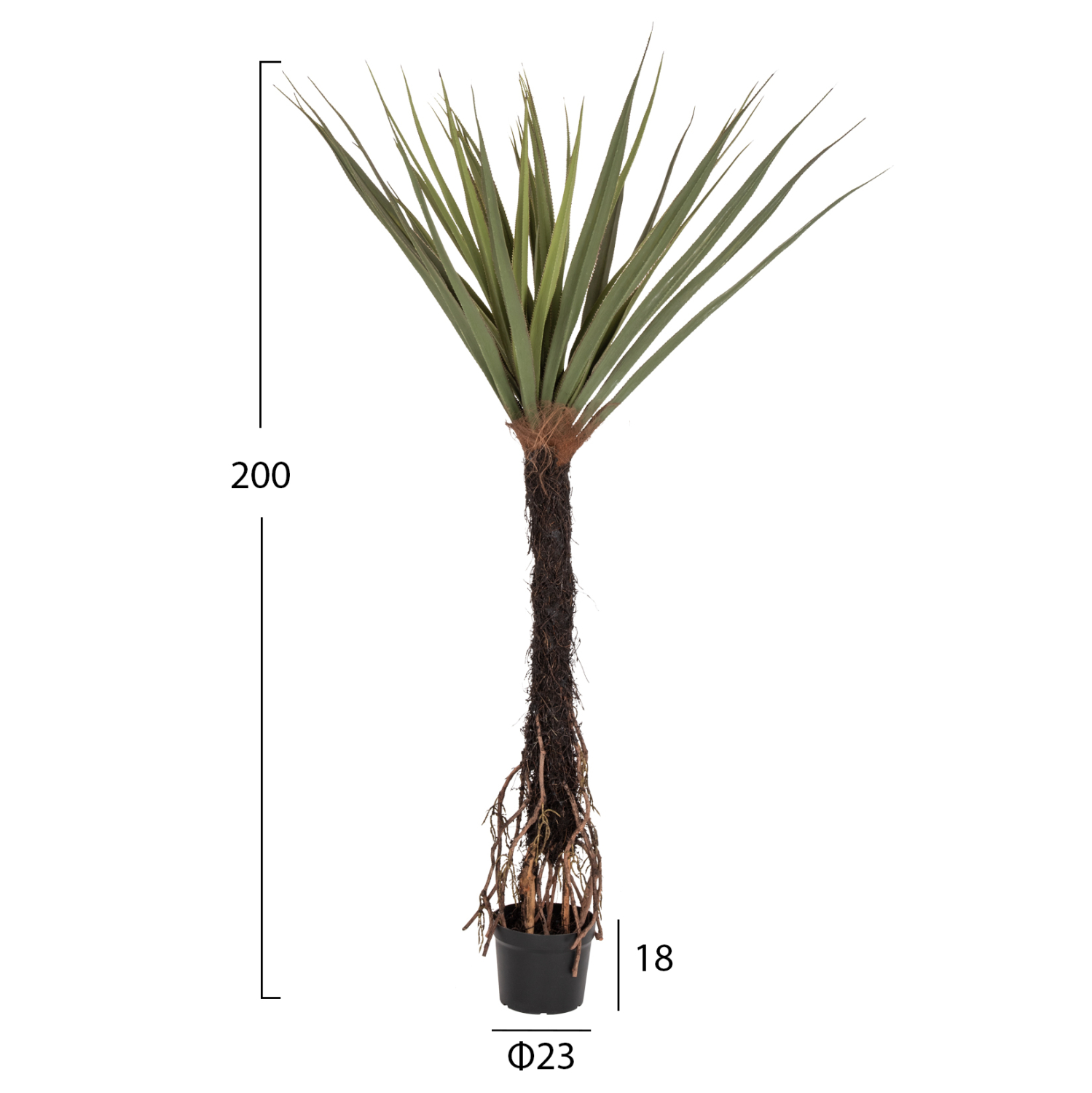 ΔΙΑΚΟΣΜΗΤΙΚΟ ΣΥΝΘΕΤΙΚΟ ΦΥΤΟ HM7989 ΔΕΝΤΡΟ SISAL ΣΕ ΓΛΑΣΤΡΑ 200Υεκ. - Image 2